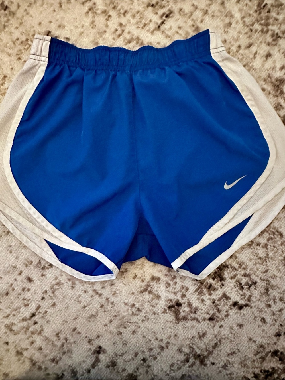 Nike Women's Royal Blue Athletic Shorts with White Trim